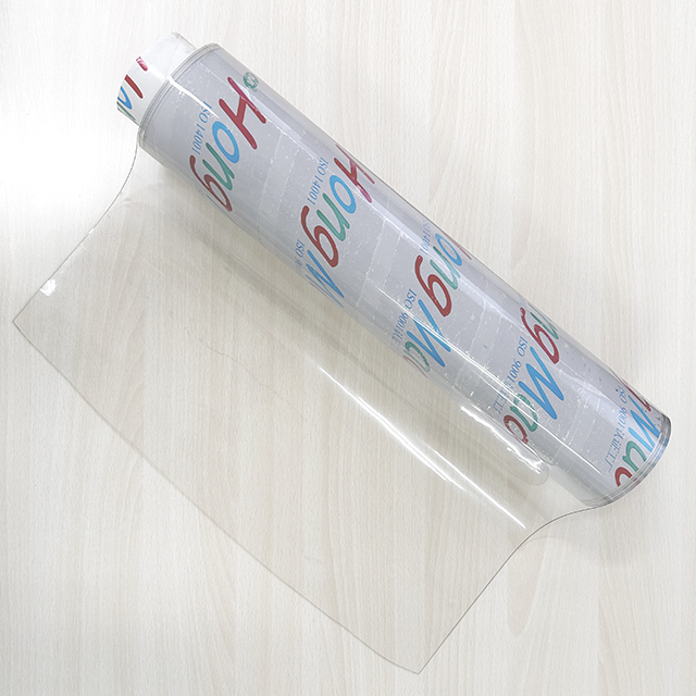 Film mou transparent superbe clair de PVC d'épaisseur de HM-002 0.08mm en petit pain 